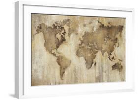 Map of the World-Liz Jardine-Framed Art Print