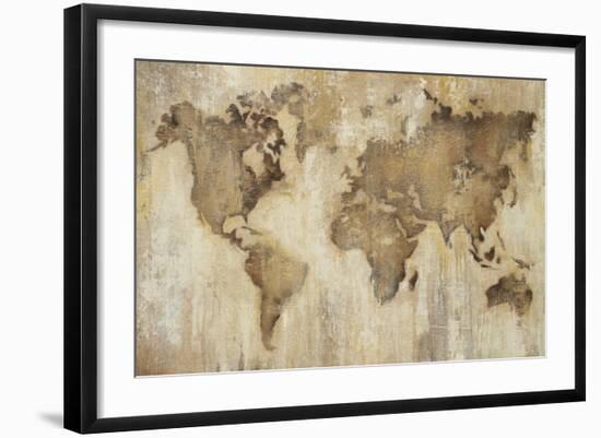 Map of the World-Liz Jardine-Framed Art Print