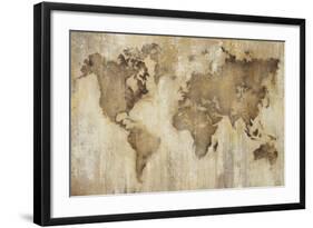 Map of the World-Liz Jardine-Framed Art Print