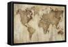 Map of the World-Liz Jardine-Framed Stretched Canvas