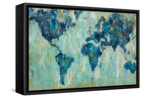 Map of the World-Silvia Vassileva-Framed Stretched Canvas