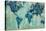 Map of the World-Silvia Vassileva-Stretched Canvas