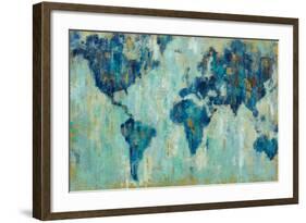 Map of the World-Silvia Vassileva-Framed Art Print