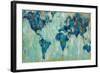 Map of the World-Silvia Vassileva-Framed Art Print