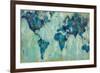 Map of the World-Silvia Vassileva-Framed Art Print