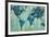 Map of the World-Silvia Vassileva-Framed Art Print