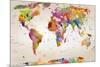 Map of the World-Mark Ashkenazi-Mounted Giclee Print