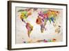 Map of the World-Mark Ashkenazi-Framed Giclee Print