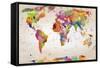 Map of the World-Mark Ashkenazi-Framed Stretched Canvas