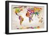 Map of the World-Mark Ashkenazi-Framed Giclee Print