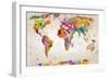 Map of the World-Mark Ashkenazi-Framed Giclee Print