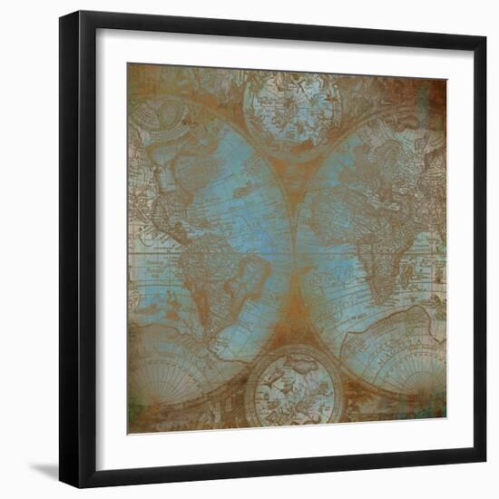 Map of the World-Kimberly Allen-Framed Art Print