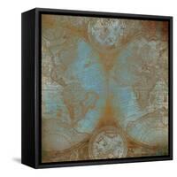 Map of the World-Kimberly Allen-Framed Stretched Canvas