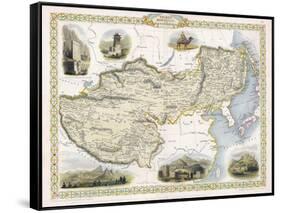 Map of Tibet Mongolia and Manchuria-J. Rapkin-Framed Stretched Canvas