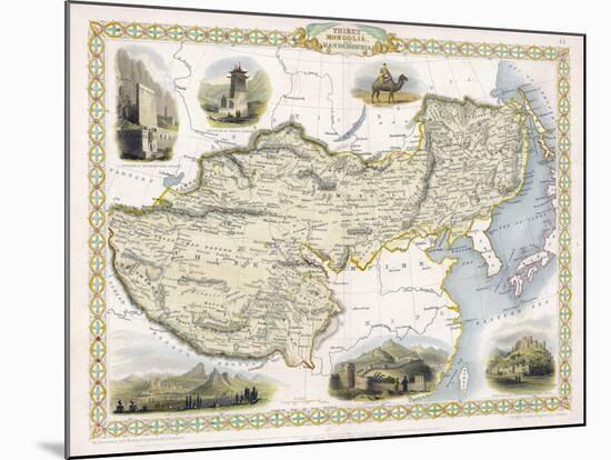 Map of Tibet Mongolia and Manchuria-J. Rapkin-Mounted Photographic Print