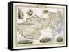 Map of Tibet Mongolia and Manchuria-J. Rapkin-Framed Stretched Canvas