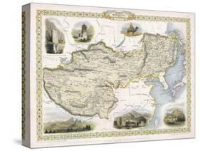 Map of Tibet Mongolia and Manchuria-J. Rapkin-Stretched Canvas