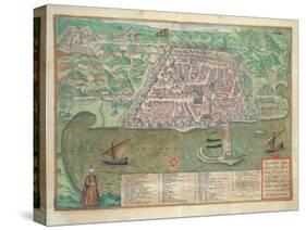 Map of Toledo-Joris Hoefnagel-Stretched Canvas