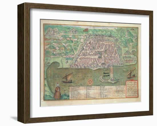 Map of Toledo-Joris Hoefnagel-Framed Giclee Print