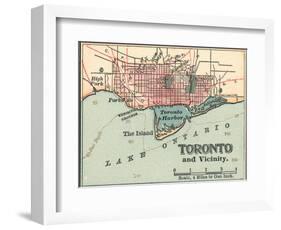 Map of Toronto (C. 1900), Maps-Encyclopaedia Britannica-Framed Art Print