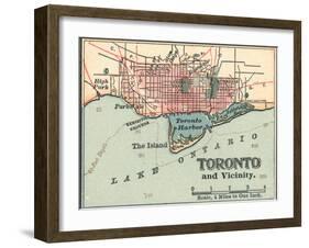 Map of Toronto (C. 1900), Maps-Encyclopaedia Britannica-Framed Art Print