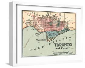 Map of Toronto (C. 1900), Maps-Encyclopaedia Britannica-Framed Art Print