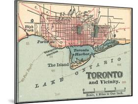 Map of Toronto (C. 1900), Maps-Encyclopaedia Britannica-Mounted Art Print