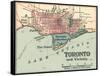 Map of Toronto (C. 1900), Maps-Encyclopaedia Britannica-Framed Stretched Canvas