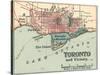 Map of Toronto (C. 1900), Maps-Encyclopaedia Britannica-Stretched Canvas