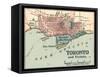 Map of Toronto (C. 1900), Maps-Encyclopaedia Britannica-Framed Stretched Canvas