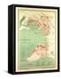 Map of Toulon France-null-Framed Stretched Canvas