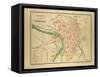 Map of Toulouse France-null-Framed Stretched Canvas