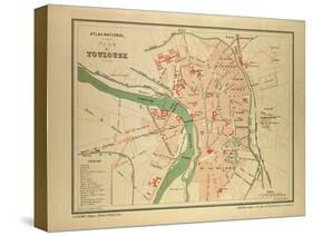 Map of Toulouse France-null-Stretched Canvas