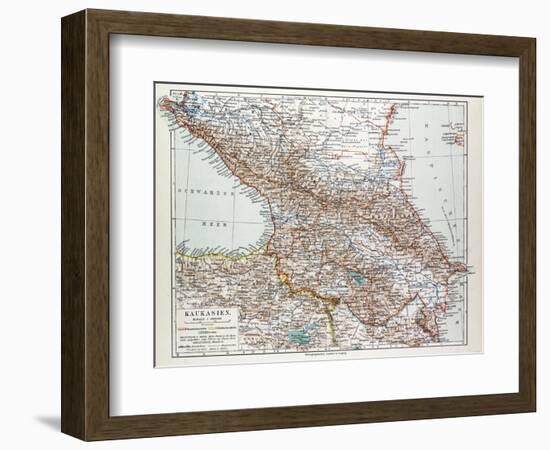 Map of Transcaucasia Georgia Azerbaijan Armenia 1899-null-Framed Giclee Print