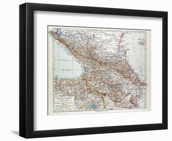 Map of Transcaucasia Georgia Azerbaijan Armenia 1899-null-Framed Giclee Print