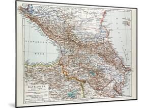 Map of Transcaucasia Georgia Azerbaijan Armenia 1899-null-Mounted Giclee Print