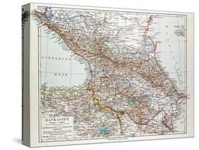 Map of Transcaucasia Georgia Azerbaijan Armenia 1899-null-Stretched Canvas