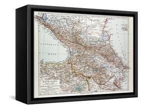 Map of Transcaucasia Georgia Azerbaijan Armenia 1899-null-Framed Stretched Canvas