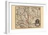 Map of Transylvania, Roumania-Pieter Van der Keere-Framed Art Print