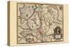 Map of Transylvania, Roumania-Pieter Van der Keere-Stretched Canvas