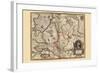 Map of Transylvania, Roumania-Pieter Van der Keere-Framed Art Print