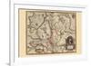 Map of Transylvania, Roumania-Pieter Van der Keere-Framed Art Print