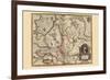 Map of Transylvania, Roumania-Pieter Van der Keere-Framed Art Print