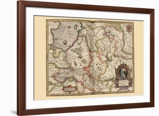 Map of Transylvania, Roumania-Pieter Van der Keere-Framed Premium Giclee Print