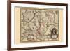 Map of Transylvania, Roumania-Pieter Van der Keere-Framed Premium Giclee Print