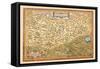 Map of Transylvania-Abraham Ortelius-Framed Stretched Canvas