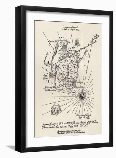 Map of Treasure Island-null-Framed Giclee Print