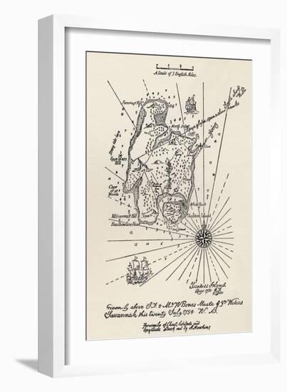 Map of Treasure Island-null-Framed Giclee Print