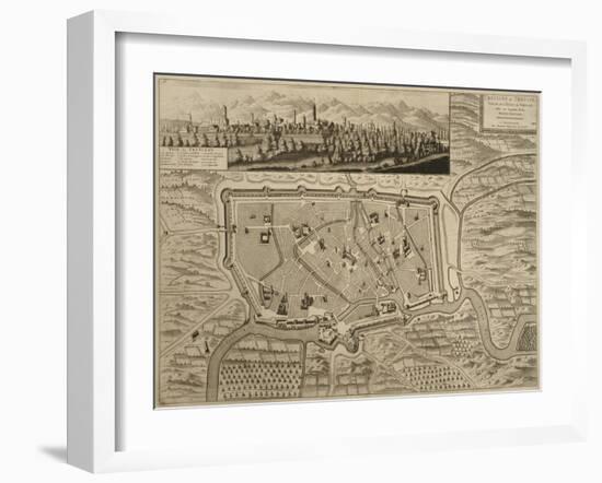 Map of Treviso, from 'Les Villes De Venetie', 1704, Published by Pierre Mortier in Amsterdam-Pierre Mortier-Framed Giclee Print