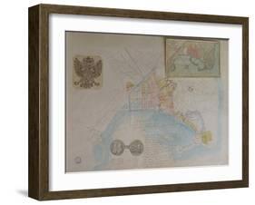 Map of Trieste, Italy-null-Framed Giclee Print